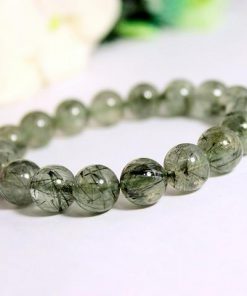 Vòng tay phong thủy thạch anh tóc xanh